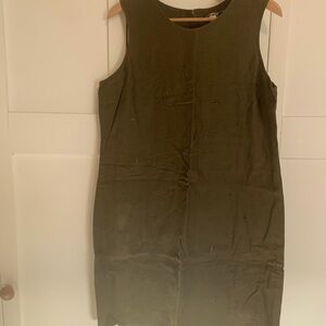 Sleeveless Studio JPR Olive Green Linen blend dress - Size 16